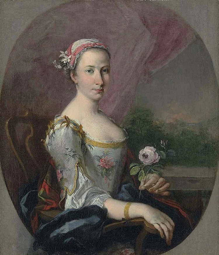 Ritratto di donna con rosa